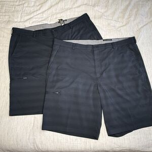 Set of two Greg Norman Men’s Shorts Size 42 Performance Cargo Golf Charcoal Gray